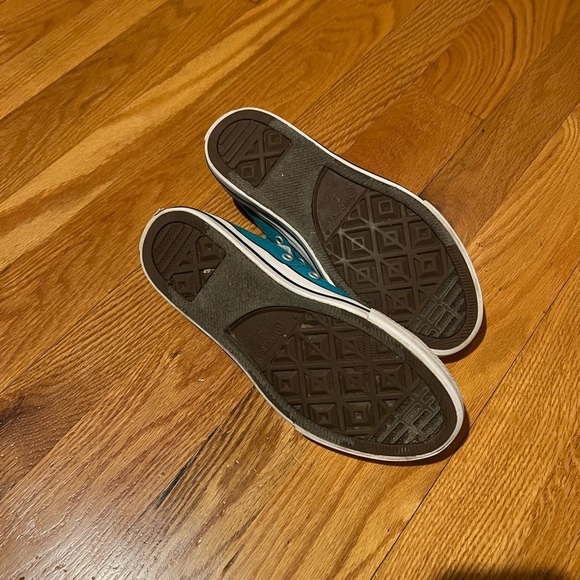 Kids Teal Canvas Sneakers - Picture 3 of 6